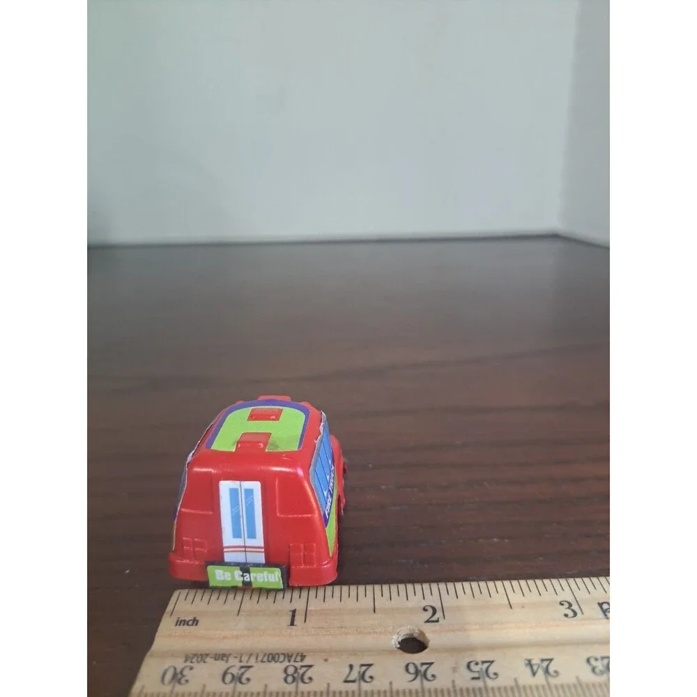 Vintage San Ren Hang Red Fire Truck Pull Back Racer